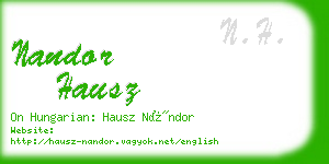 nandor hausz business card